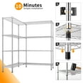 thumbnail image 6 of 58-Inch Wide Adjustable Storage Shelving Unit, 4-Tier Heavy Duty Metal Wire Shelves, 1200lb Capacity NSF Certified Garage Shelving for Kitchen, Pantry, Commercial Use, Chrome, 6 of 20