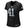 thumbnail image 2 of Women's Nike Robert Spillane Black Las Vegas Raiders Game Player Jersey, 2 of 7