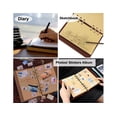 thumbnail image 4 of Travel Journal Writing Notebook for on The Go Taking Notes, Vintage PU Leather Note Book, A6, Unlined Page, 6 Ring Binder - Red, 4 of 5