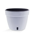 thumbnail image 2 of 🪴 Santino ASTI 11.8 Inch Self Watering Planters WHITE/BLACK (Set of 3) for Indoor Plants - Modern Plastic Pot w/ Water level Indicator for All House Plants, African Violets and Dahlias, 2 of 9