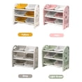 thumbnail image 7 of Montary Kids Toy Storage Organizer, 3 - Tier Shelves with 6 Removable Bins, for Boys & Girls' Bedroom, Playroom, Nursery (Pink), 7 of 7