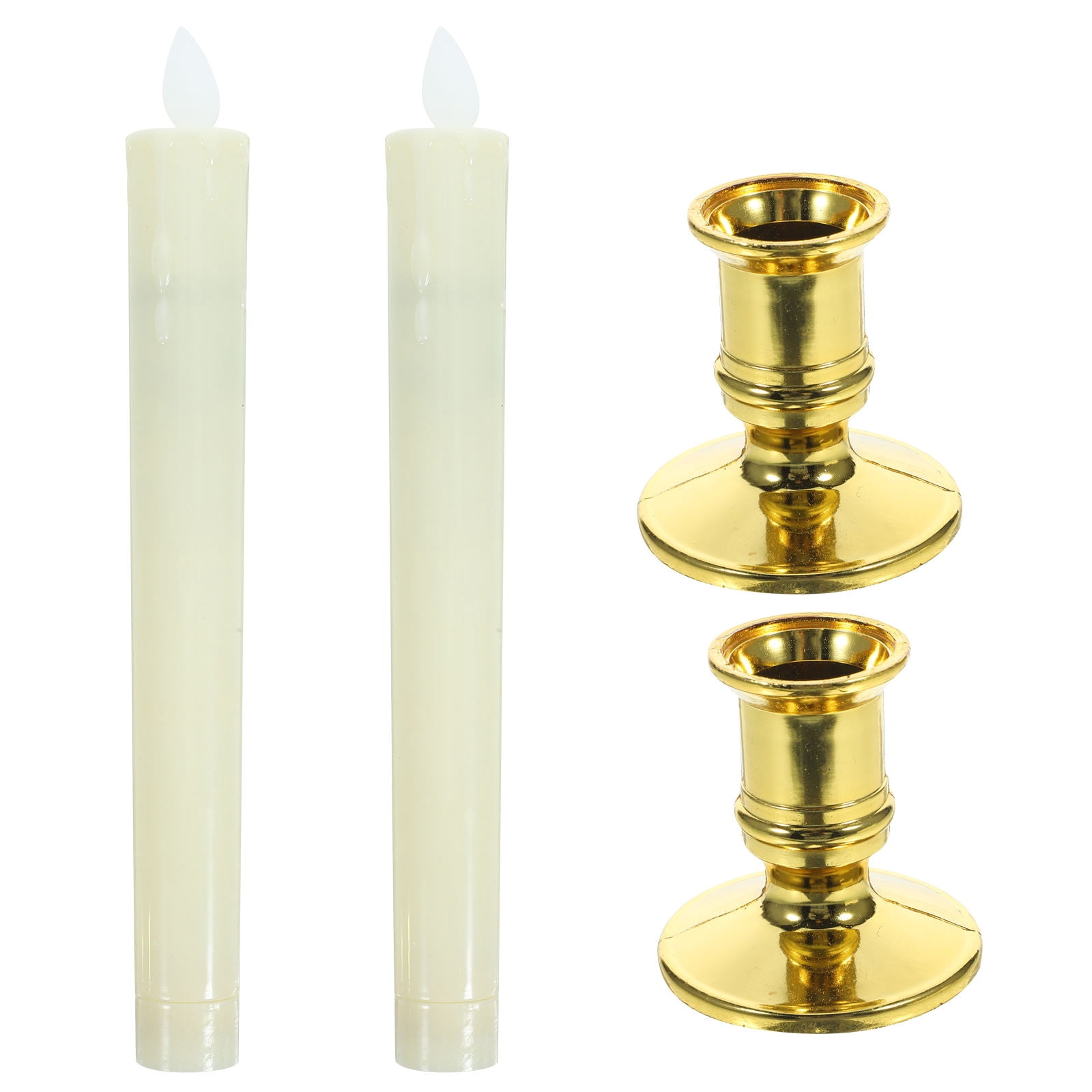 Raindrops  2 Pcs Flame Candle Electric Tealights Rechargeable Batteries Home Decor