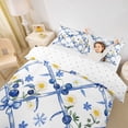 thumbnail image 2 of Erosebridal Tropical Blueberry Queen Duvet Cover Set for Girls, Daisy Flower Bedding, Reversible, 3pcs 1 Duvet Cover and 2 Pillowcases, No Comforter, 2 of 6