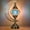 blue1, variant on Turkish Mosaic Lamp with Moon - 3 Color Tempertures Bedside Lamp for Bedroom with Moon Shaped, Moroccan Glass and Bronze Base, Night Light Decor, Includes LED Bulb