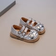 thumbnail image 2 of Bxsruta Girls' Patent Leather Mary Jane Shoes with Bow, Soft Sole Low Heel for Spring and Summer, 2 of 8