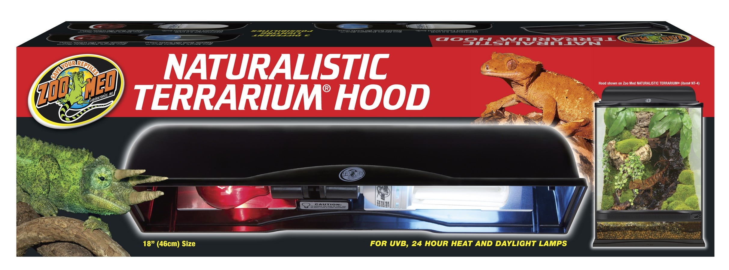 Zoo Med Reptisun T8 Terrarium Hood - 20