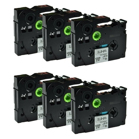 Brother Pt 70 Label Maker GREENCYCLE 6PK Black on White 12mm TZ Tze Tze-231 TZ-231 TZe231 TZ231 Laminated Label Tape for Brother P-touch PT-P700 PT-P750W PT-D210 PT-D400 PT-D600 Label Maker ()
