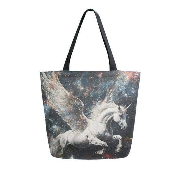 DIXRUYEE Tote Bag Women Weekender Travel Bag Shoulder Handbag Unicorn in Space Printed