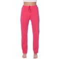 thumbnail image 3 of Isadora Paccini Women's Pink Small Cotton Long Casual Pants for Women Relaxed Fit Elastic Waist Cool Comfortable for Sleep & Loungewear, 3 of 6