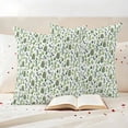 thumbnail image 3 of Green Leaves Outdoor Waterproof Pillow Covers, Pastoral Rustic Botanical Plant Watercolor Decorative Square Throw Pillowcase Sofa Cushion Sham for Patio/Couch/Chair, 24"x24" 2 Pack, 3 of 8