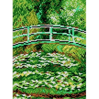 Needlepoint Canvas for halfstitch Without Yarn Orchid 3010f - Printed Tapestry Canvas
