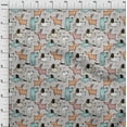 thumbnail image 4 of oneOone Cotton Poplin Light Gray Fabric Dog Cartoon Sewing Craft Projects Fabric Prints By Yard 42 Inch Wide-XC, 4 of 6