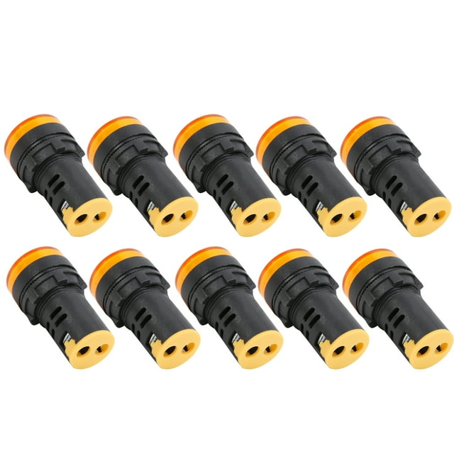 LED Lamp, High Brightness Convenient LED Indicator Lamp Energy Saving 10PCS for Indication for Instruments and Equipment AC/DC12V,AC/DC24V,AC/DC110V,AC220V