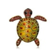 thumbnail image 2 of tasrioml Sea Turtle Brooch Oil-dripping Rhinestone Animal Shape Retro Personality Gift Alloy Women Men Business Suit Lapel Pin Fashion Jewelry, 2 of 8