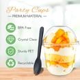 thumbnail image 3 of 50 Pack 12 oz Plastic Dessert Cups with Dome Lids (No Hole) and Sporks, Clear Disposable Fruit Cups with Lids for Yogurt Parfait Ice Creams Pudding Cakes, 3 of 4