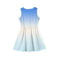 thumbnail image 3 of Abcomgle Summer Dress for Girls 5T Casual A-Line Sleeveless Tank Dresses Gradient Beach Crew Neck Swing Sundresses for 4-14t Kids,Light Blue,7-8Years, 3 of 4