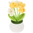 thumbnail image 2 of Crochet Potted Flower DIY Handcraft Gift Crochet Flower Desk Home Decoration, 2 of 8
