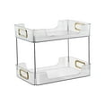 thumbnail image 6 of Cosmetics Organizer Rack Vanity Perfume Storage Holder Buffet Serving Tray Light Luxury Cups and Mugs Rack for Tabletop Decor White 2 Layers, 6 of 8