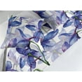 thumbnail image 2 of Flower Bed Runner Set, Delphinium and Iris Flowers Watercolor Design Pattern Spring Love, Decorative Bedding Scarf & 2 Pillow Shams for Hotels Homes, King, Azure Blue Purple and White, by Ambesonne, 2 of 3