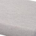 thumbnail image 4 of Baxton Studio Rika Greyish Beige Upholstered Walnut Brown Boomerang Bench, 4 of 8