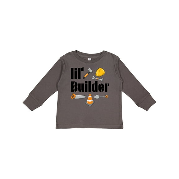 Inktastic Lil Builder Future Construction Worker Boys or Girls Long Sleeve Toddler T-Shirt