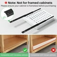 thumbnail image 4 of Pull out Cabinet Organizer, Expandable(12"-20") Heavy Duty Slide out Drawers Fixed with Adhesive Nano Film for Pots, Roll out Shelf Storage for Kitchen Base Cabinet Organization(White), 4 of 9