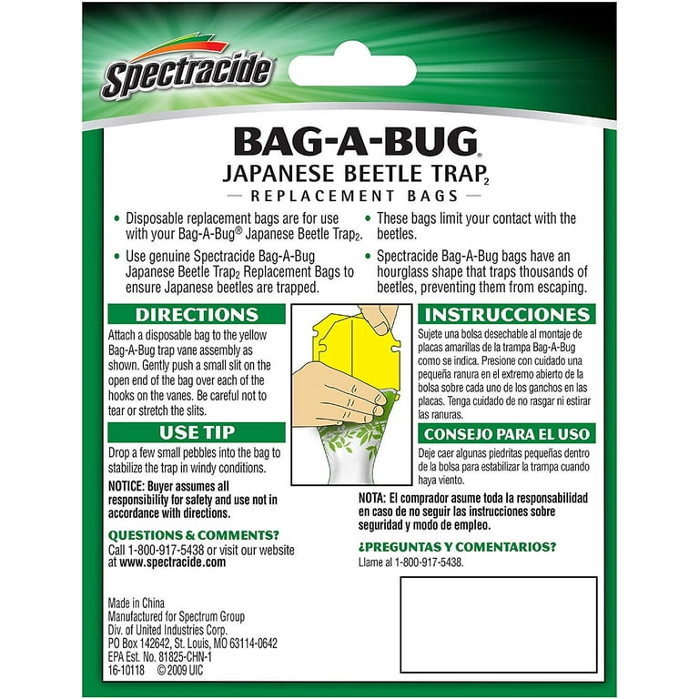 Spectracide Bag-A-Bug Japanese Beetle Trap Replacement Bags, 6