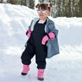 thumbnail image 3 of JAN & JUL Snow Pants for Baby Boys Girls, Waterproof Overalls (Black, 1-2T), 3 of 7