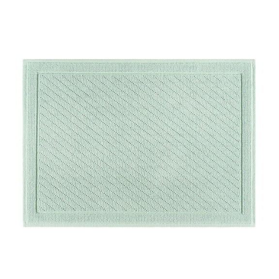 Host & Home Cotton Bath Rug, Modern, Non-Slip Backing, 17" x 24", Green