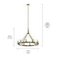 thumbnail image 5 of 52421BNB Kichler Lighting Emmala - 10 Light Large Chandelier In Art Deco Style-27.5 Inches Tall and 34 Inches Wide     -Traditional Installation, 5 of 6