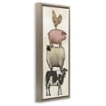thumbnail image 2 of Stupell Industries Farmhouse All Together Vintage Farm Animals Brown Floating Frame Canvas Art, 14 x 31, by Leah Noel Art, 2 of 8