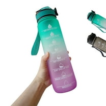 KHAMPA 32oz Sports Water Bottle with Time Marker, Fast Flow, Leakproof BPA Free Sport Water Bottle Ensure You Drink Enough Water for Fitness, Gym, Camping, Outdoor Sports(Colorful)