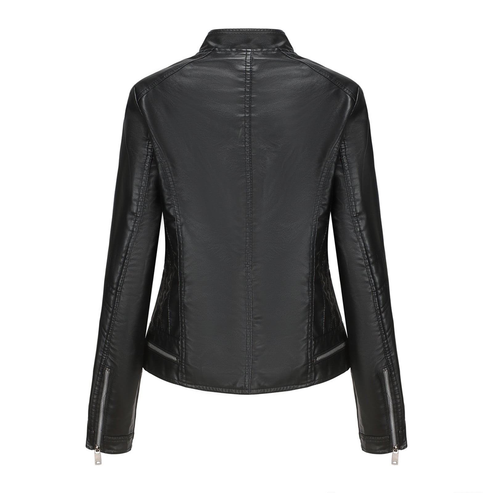 Leather Jacket Women 2024 Fall Women's Faux Leather Blazer Jacket Vegan Leather Coat for Women Relaxed-fit Bomber Jacket Women Outerwear Jackets & Coats