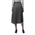 thumbnail image 4 of Moomaya Women Gathered Skirt w/ Pockets Elastic Waist Solid Flowy Summer Skirts, 4 of 6