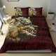 thumbnail image 2 of Juego de cama vikingo Fenrir sobre fondo de luna de sangre RLT12, 2 of 6