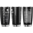 thumbnail image 5 of Chef 20 OZ Tumbler with Lid Funny Chef Nutrition Vacuum Insulated Coffee Tumbler Cup Kitchen Chef Culinary Gift Tumbler Travel Coffee Mug Chef Uniform Black, 5 of 6