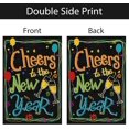 thumbnail image 5 of Happy New Year Garden Flag 12.5x18 Vertical Double Sided, Cheers To The New Year Burlap Decorative Flag for Holiday Party Yard Outdoor, 5 of 6