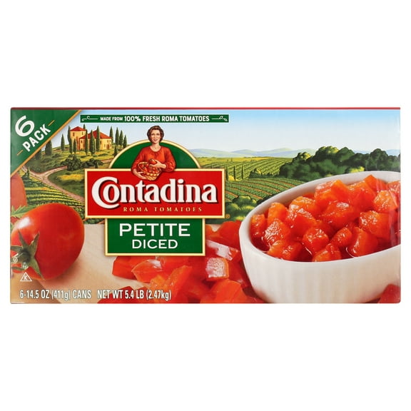 (6 Pack) Contadina Petite Diced Tomatoes, 15 oz cans