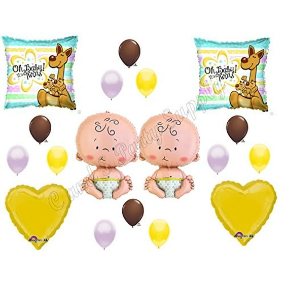 Twins Kangaroos Baby Shower Balloons Decoration Supplies It S A Boy Girl Newborn