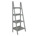 thumbnail image 2 of Fionafurn Gray 4-Tier 49'' Ladder Shelf Bookshelf, 2 of 9