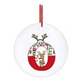 thumbnail image 1 of 26 adornos de letras del alfabeto de acrílico rojo con diseño de cervatillo | 7 x 7 cm para colgar en el árbol de Navidad, ideal para decorar el hogar y la escuela, 1 of 4