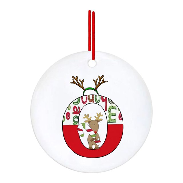 Fiudx Adornos Navideños con Letras Rojas, Alfabeto Acrílico, Colgante con Nombre Personalizado, Decoración Festiva para El Hogar, Diseño de Símbolos Clásicos, Regalo Ideal, 7 X 7 Cm