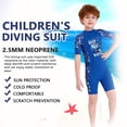 thumbnail image 3 of Traje de buceo traje de buceo secado rápido de una pieza cuello redondo traje de baño anti-medusas tamaño múltiple para snorkeling surfing sandbeach blue s Speravity OD003687-05, 3 of 6