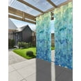 thumbnail image 3 of nqOlkjepod Outdoor Curtains for Patio Waterproof, Turquoise Blue Teal Outdoor Privacy Panels Grommet, Chic Stained Glass Texture Aesthetic Blackout Outside Curtains for Porch 54"x84", 2 Panels, 3 of 8