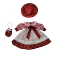 thumbnail image 4 of 1/3 Ceramic Doll Dress Vestido Flexibilidad para niños Coordinación de regalos de cumpleaños Linda muñeca para muñecas para muñecas de 60 cm-65 cm Rojo, 4 of 8
