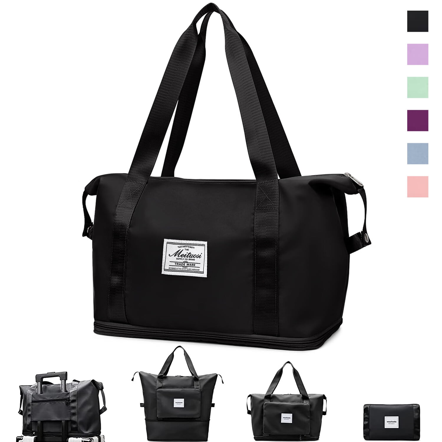 Tancuzo Folding Travel Duffel Bag Expandable Weekender Carryon Tote