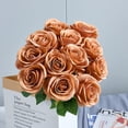 thumbnail image 2 of 12PC Black Roses Artificial Flowers Fake Roses Silk Realistic Roses Bouquet Flowers with Long Stems for Wedding Home Party Centerpieces Decorations, 2 of 5