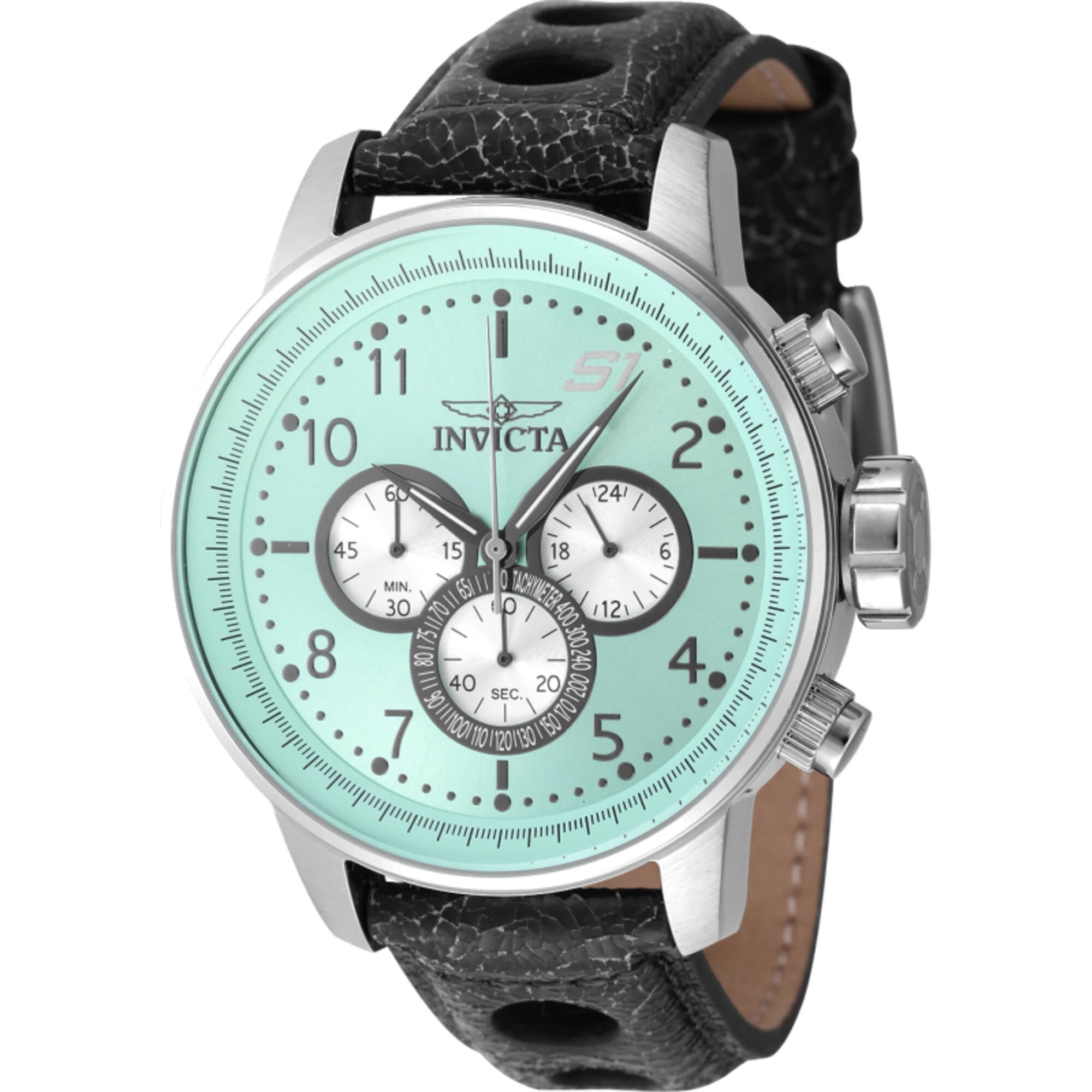 Invicta S1 Rally Chronograph Leather Strap Multicolor Dial