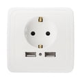 thumbnail image 1 of Ruiboury Dual USB Wall Charger Adapter with One EU Outlet and LED Indicator Light, 1 of 5