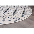 thumbnail image 5 of Madison Transitional 8' Round Cream and Navy Polypropylene Indoor Area Rug, 5 of 8
